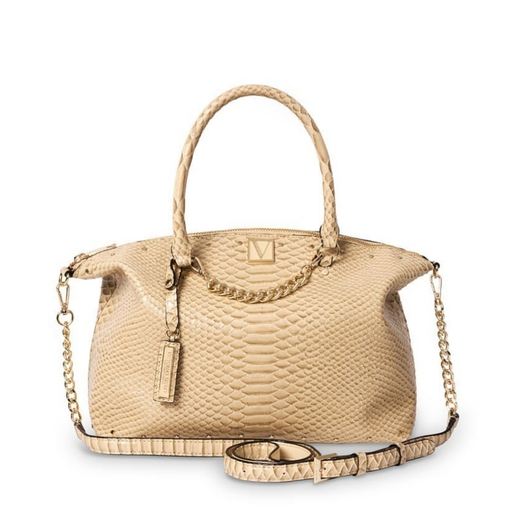 Victoria Secret Slouchy Crossbody Satchel Python